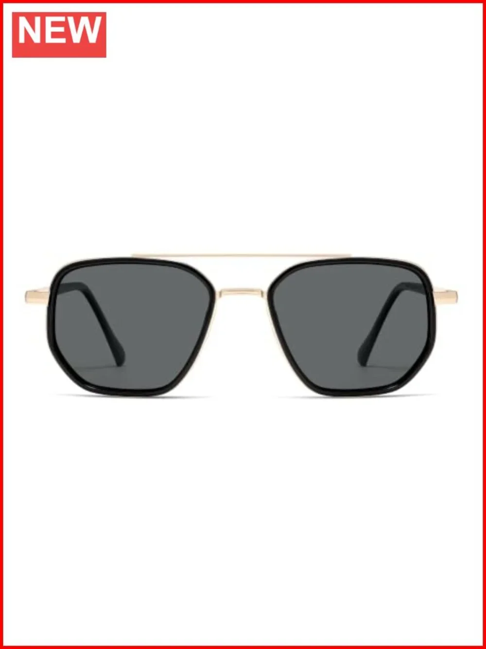 Retro Polarized Aviator Sunglasses Women Men Square Tangle Free Hair UV400